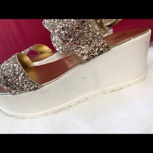 Bamboo Gold Platform Sandals